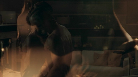 Thomas Mackie Naked in The Chi. Butt, Gay, Shirtless, double exposure, living room. 191635