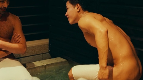 Kazuto Ryota Nude in The Boyfriend. Butt, Shirtless, 2 men, covered by towel. 192136