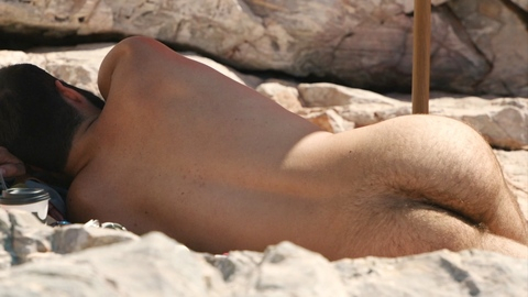 Yorgos Tsiantoulas Nude in The Summer with Carmen. Butt, Shirtless, beach, beard. 192268