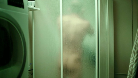 Hubert Miłkowski Nude in Norwegian Dream. Butt, Shirtless, bathroom, glass. 192274