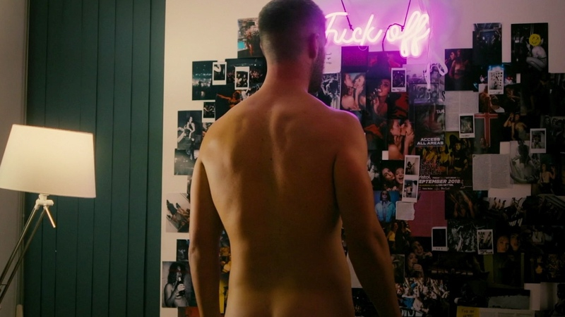 Shane Quigley Murphy Naked as Axel. Butt, bare back, butt crack. 192849
