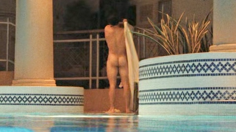 Kit Harington Naked in Industry. Butt, Shirtless, getting out of pool, long shot. 193081