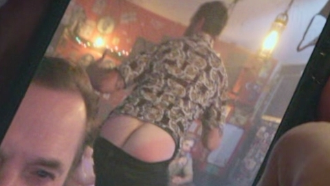 Ronnie from The Union Naked. Butt, bar, buttcrack. 192959