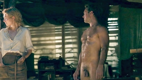 Jude Law Nude in Eden. Balls, Penis, Shirtless, A-List, muscular. 197392