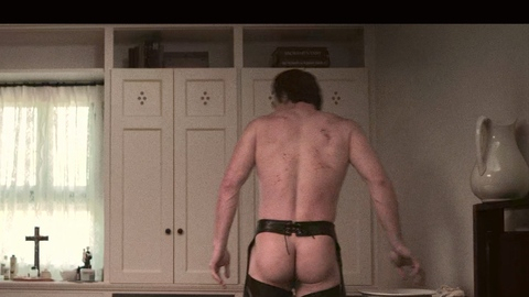 Father Charlie Mayhew from Grotesquerie Naked. Butt, Sexy, Shirtless, assless chaps, bedroom. 193667