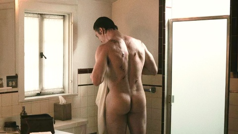 Nicholas Alexander Chavez Naked as Father Charlie Mayhew. Butt, bathroom, brown hair. 193809