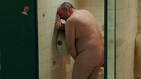 Philippe Gastel Nude as Victor (Retired Cop). Butt, bahtroom, bathroom stall. 193928