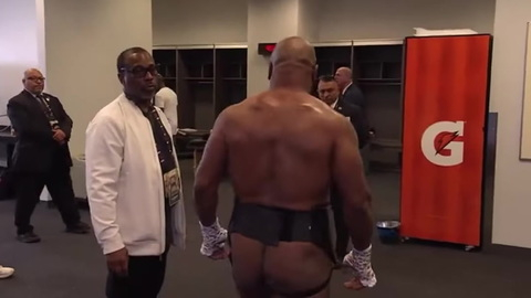 Self from Jake Paul vs. Mike Tyson Naked. Butt, bald, boxer. 194579