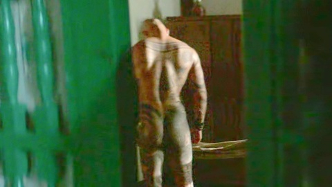 Édgar Vittorino Naked in One Hundred Years of Solitude. Butt, bald, nude. 194845