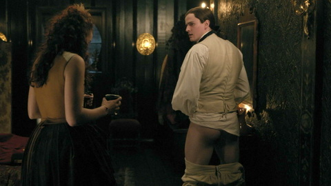 Charles Vandervaart Naked in Outlander. Butt, brothel, nude. 194875