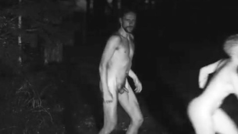 Ingmar Jõela Nude in The Island. Balls, Penis, Shirtless, black and white, forest. 194956