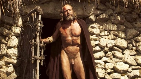 Ralph Fiennes Nude in The Return. Balls, Penis, Shirtless, A-List, full frontal. 194974