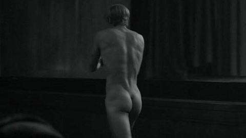 Yuriy Borisov Nude in Petrov's Flu. Butt, b&w, black and white. 195106