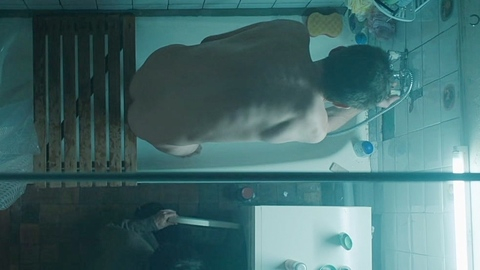Semen Serzin Naked in Petrov's Flu. Butt, nude, shower. 195109