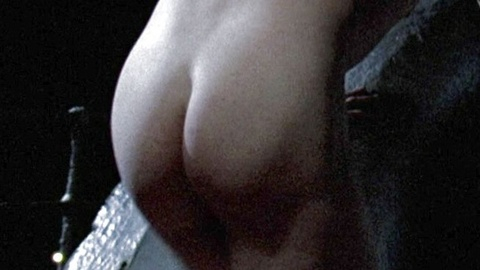 Karl Johnson Naked in A Prayer for the Dying. Butt, climbing, night. 195025