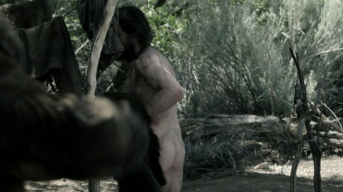 Taylor Kitsch Naked in American Primeval. Butt, Shirtless, background, nude. 195031