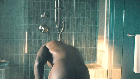 Sterling K. Brown Naked in Paradise. Butt, bathroom, black. 195403