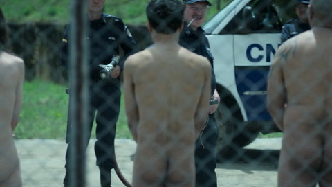 Nudes of Carlos Framb from The Other Side. Butt, back towards camera, chain link fence. 195372