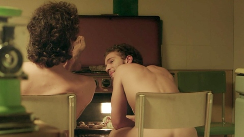 Umberto Pasti from Bitter Years Naked. Butt, curly hair, kitchen. 195767