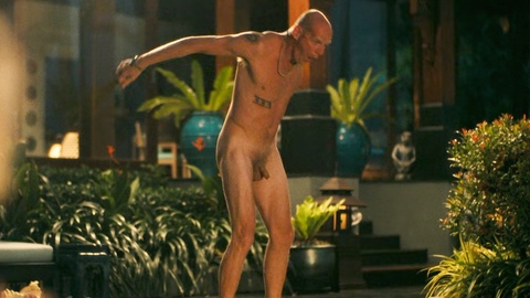 Yuri Kolokolnikov Naked in The White Lotus. Balls, Penis, Shirtless, bald, full frontal. 195907