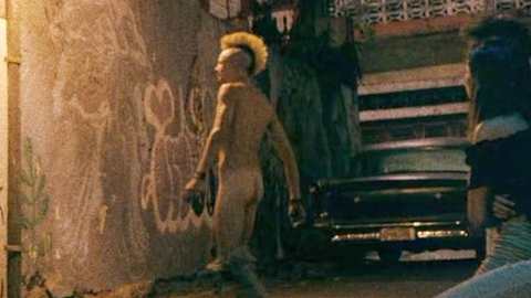 Héctor Medina Naked as Paco. Butt, long shot, mohawk. 196005