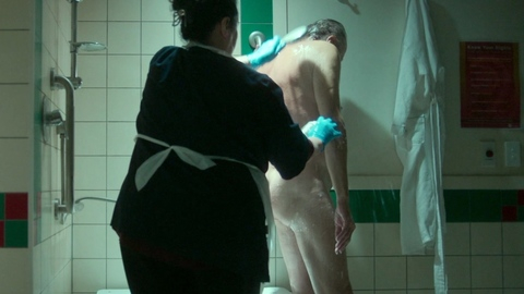 Geoffrey Rush Naked as Stefan Mortensen. Butt, bathroom, being washed. 196017