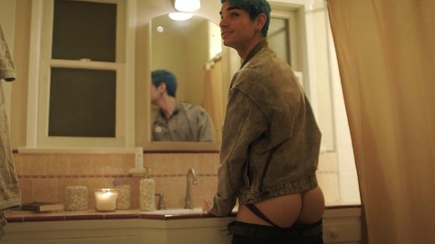 Nudes of Princeton from Open to It. Butt, bathroom, blue hair. 196332
