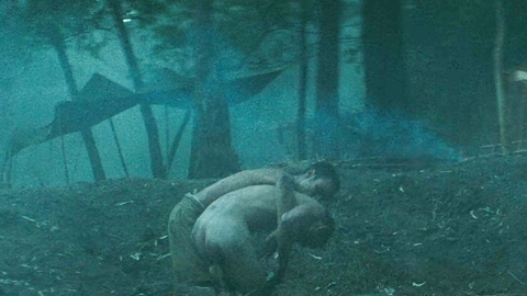 William Lodder Nude as Guy 'Rabbit' Hendricks. Butt, Shirtless, nude, outdoors. 196292