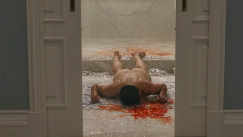 Henry Golding Nude in Another Simple Favor. Butt, blood, crime scene. 196432