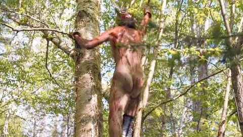 Sam from SkyMed Naked. Butt, climbing tree, nude. 196661