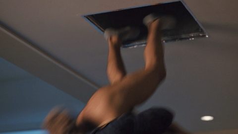 Blaine from SkyMed Naked. Body Double, Butt, air vent, falling. 196667