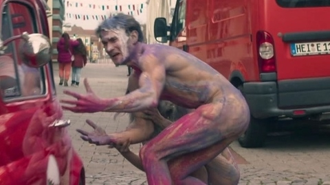 Jakob from BROKE. ALONE. A kinky love story Naked. Butt, Shirtless, body paint, covered in paint. 197189
