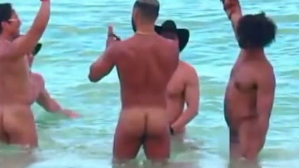 Diego Silva Nude as Self. Butt, beach, butts. 197264
