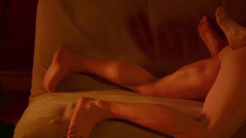 Robert Maaser Nude as Wrath. Butt, couch, man and woman. 197306