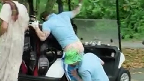 Gary Smith Naked as Shainski. Butt, golf course, nude. 198129