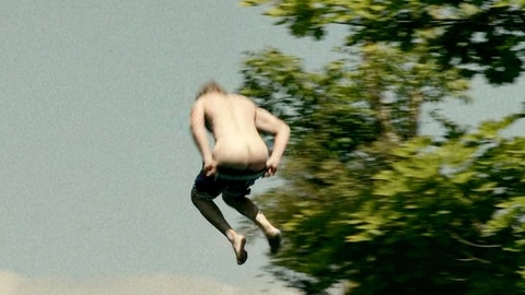 Owen Teague Naked as Peaches. Butt, jumping into water, mooning. 198225
