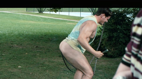 Wyatt Dorion Naked in Gen V. Butt, bent over, muscular. 198847