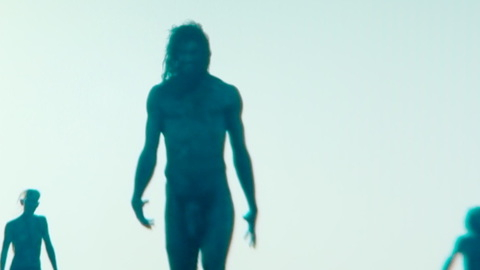 Berserker from 28 Years Later Naked. Penis, Prosthetic, Shirtless, distant, long hair. 198455