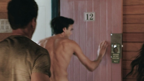Patrick Parker Nude in Play Dirty. Butt, Shirtless, Straight, interrupted, motel room. 198610