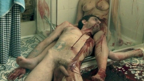 Toni from Last Stop: Rocafort St. Naked. Balls, Penis, Shirtless, bathroom, dead body. 199013
