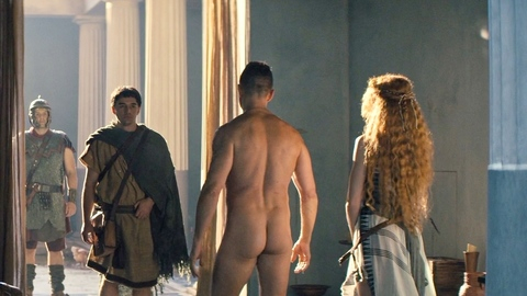 Ashur from Spartacus: House of Ashur Naked. Butt, answering door nude, muscular. 199541
