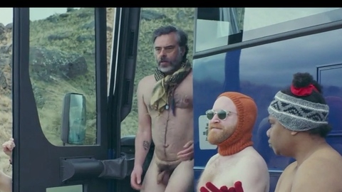 Jemaine Clement Nude as Bjorg Rassmussen. Balls, Penis, Shirtless, bus, grey hair. 199724