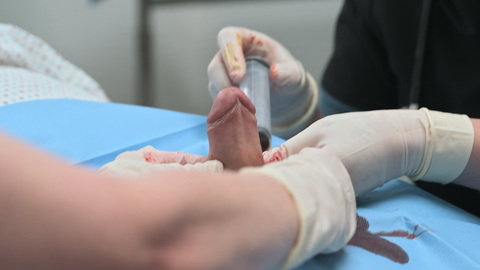 Nudes of Ian Randall from The Pitt. Penis, Prosthetic, Erect, hospital, needle in penis. 199986