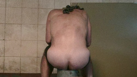 Vico D'Alessandro Naked in In the Mud. Butt, blindfolded, bucket. 200401