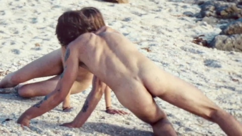 Mitch Martin Nude in Romería. Balls, Butt, backsack, beach. 200572