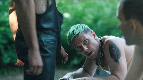 Alexander Skarsgård Nude in Pillion. Gay, Penis, Prosthetic, blowjob, leather pants. 201262