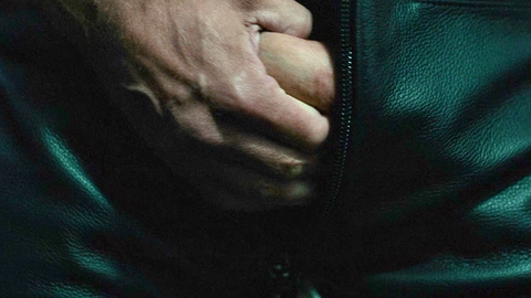Alexander Skarsgård Nude as Ray. Penis, Prosthetic, close-up, leather pants. 201266