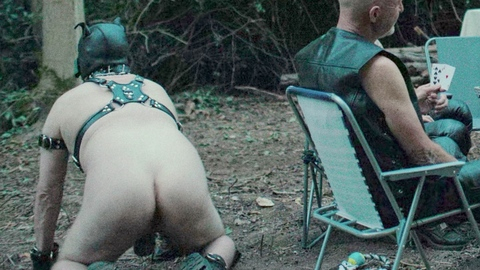 Nudes of Human Puppy from Pillion. Balls, Butt, backsack, harness. 201270