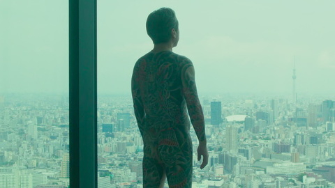 Tsuyoshi Muro Naked as Kiyoshi Kyogoku. Butt, back, back tattoo. 201285