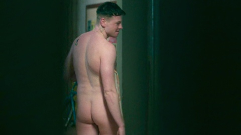Stuart Campbell Naked in Half Man. Butt, nude, through doorway. 201613